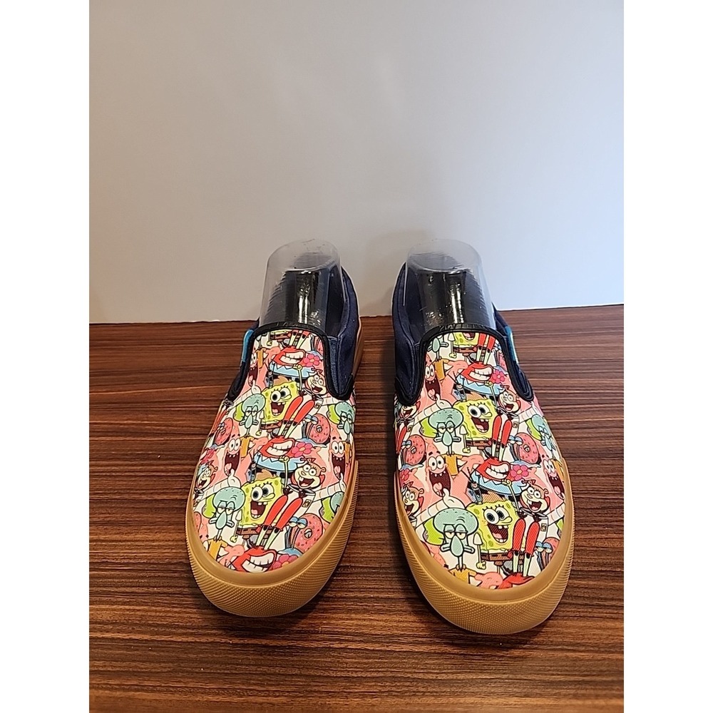 Ground Up SpongeBob Womens Sz 8.5 SquarePants Slip On Skate Shoe Krusty Krab